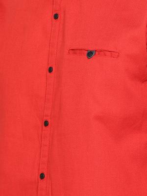 red cotton casual shirt - 15747345 - Standard Image - 5