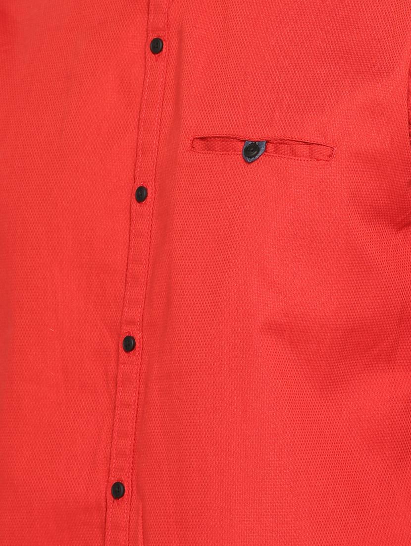 red cotton casual shirt - 15747345 - Zoom Image - 5