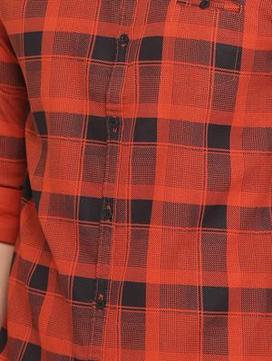 orange cotton casual shirt - 15747365 - Standard Image - 5