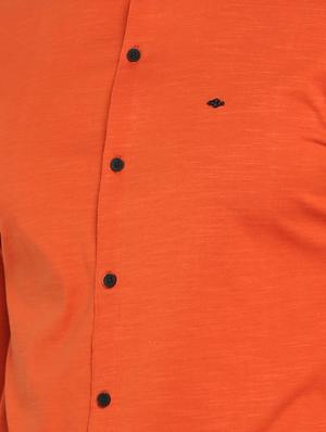 orange cotton casual shirt - 15747378 - Standard Image - 5