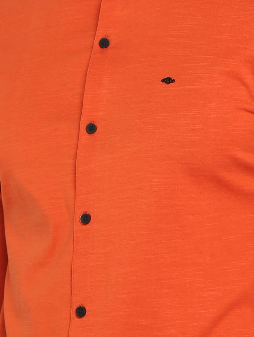 orange cotton casual shirt - 15747378 - Zoom Image - 5