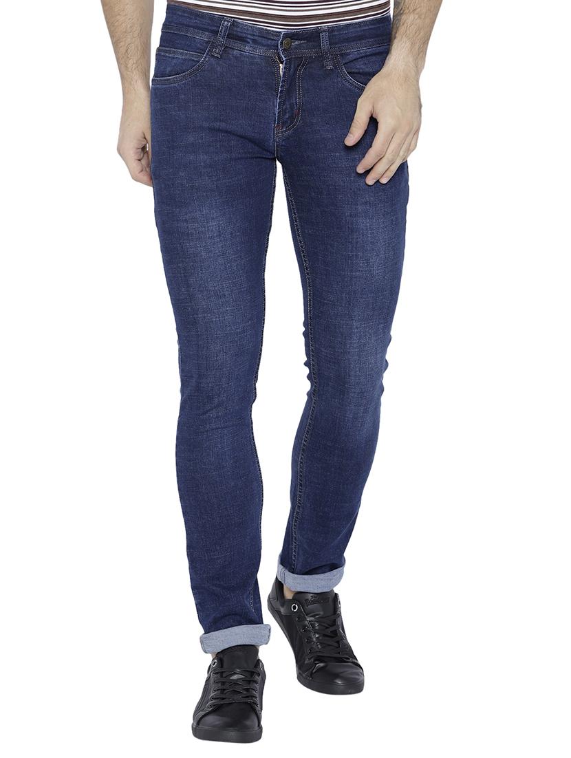 navy blue denim washed jeans - 15748077 - Zoom Image - 1
