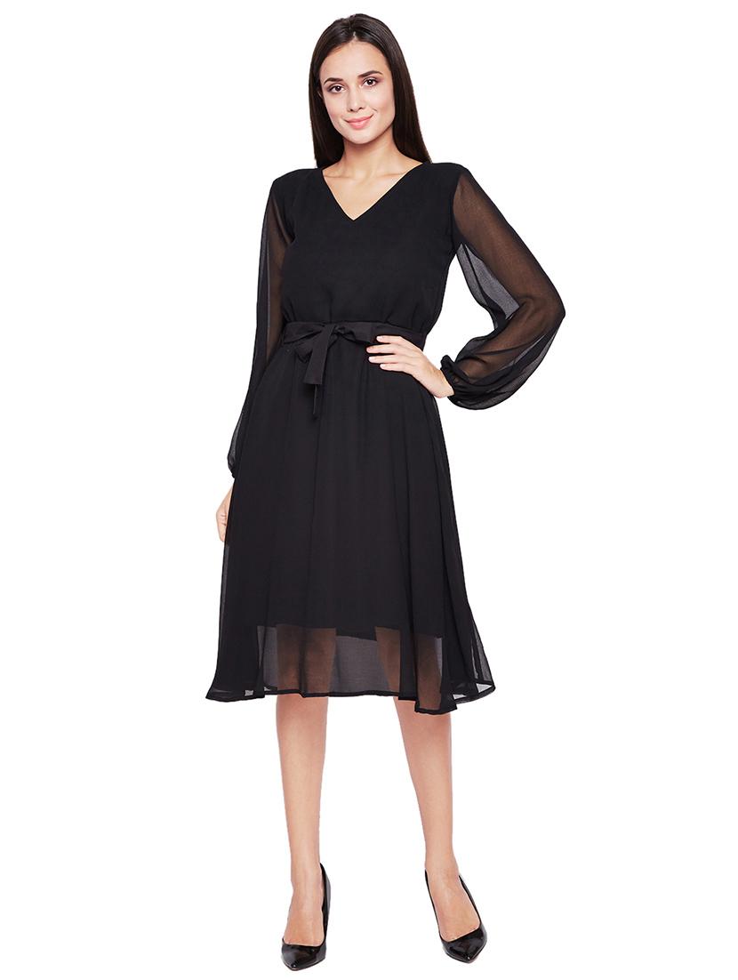 flared belted dress - 15748293 - Zoom Image - 1