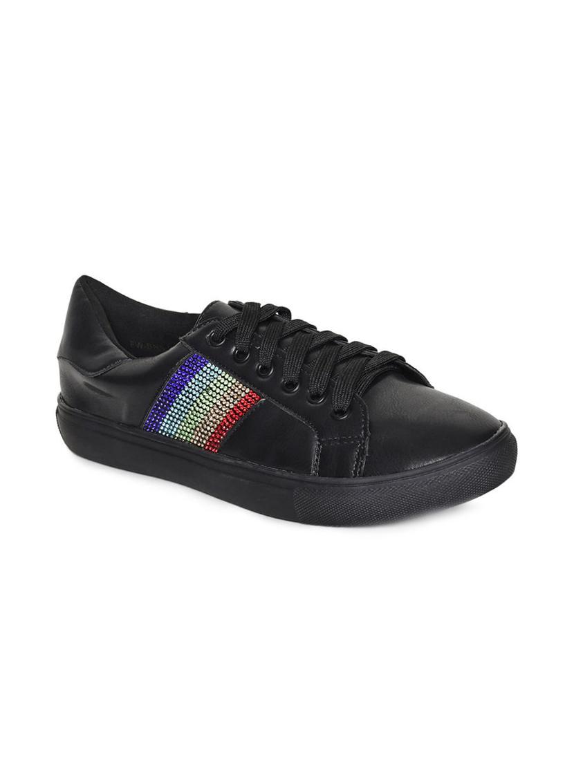 black lace-up sneakers - 15748320 - Zoom Image - 1