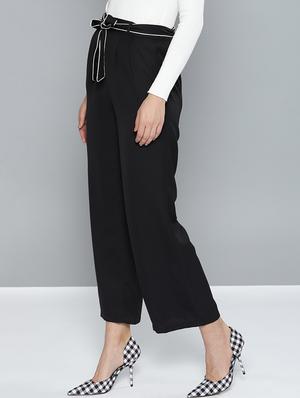 tie-up waist pleated wide leg trouser - 15748361 - Standard Image - 2