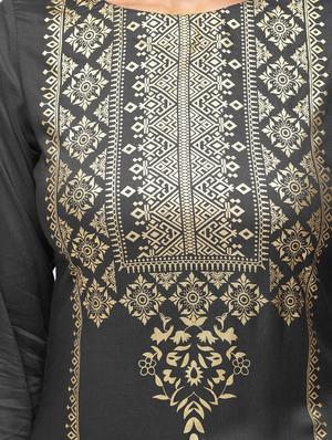 foil print straight kurta - 15748442 - Standard Image - 5