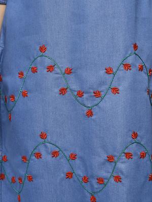 embroidered straight kurta - 15748448 - Standard Image - 5