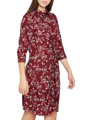 twist detail floral shirt dress - 15748730 - Standard Image - 2