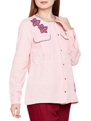 drawstring waist embroidered jacket - 15748757 - Standard Image - 2