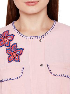 drawstring waist embroidered jacket - 15748757 - Standard Image - 5