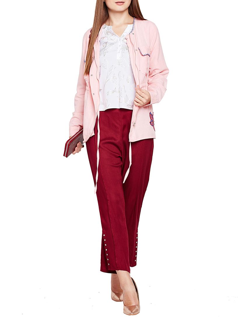 drawstring waist embroidered jacket - 15748757 - Zoom Image - 4