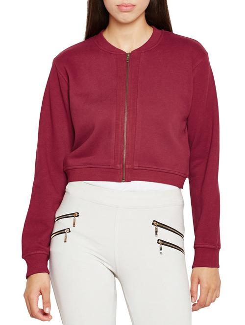 ribbed edge varsity jacket - 15748762 - Standard Image - 1