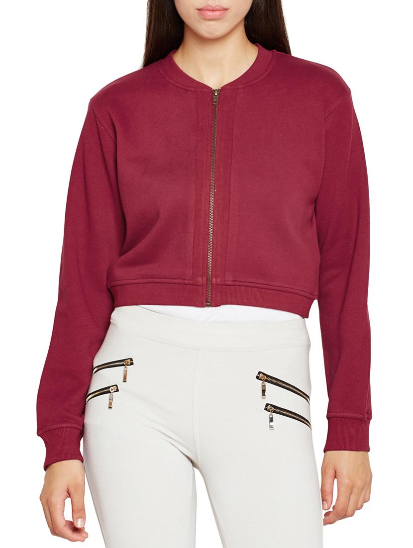 ribbed edge varsity jacket - 15748762 - Zoom Image - 1