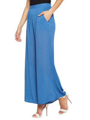 pleat detail flared palazzo - 15748829 - Standard Image - 2