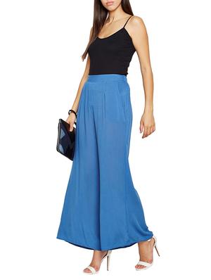 pleat detail flared palazzo - 15748829 - Standard Image - 4