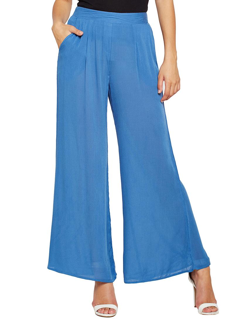 pleat detail flared palazzo - 15748829 - Zoom Image - 1
