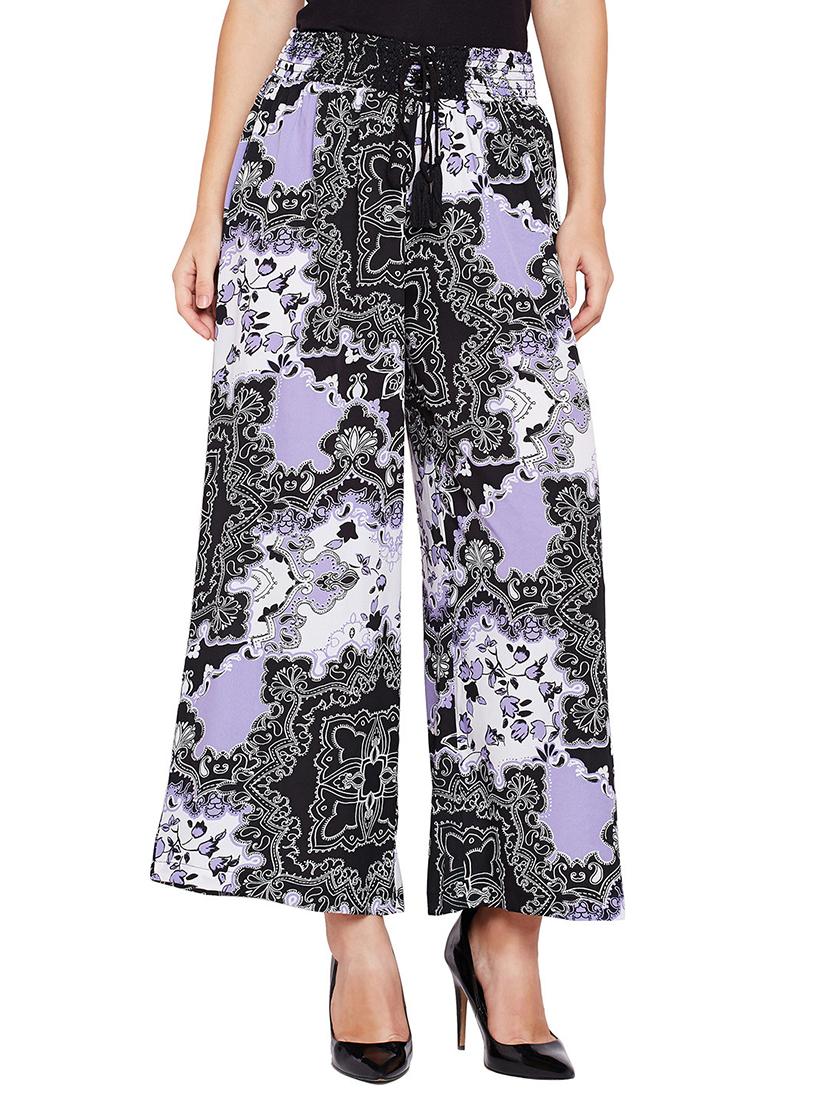 smocked waist flared palazzo - 15748831 - Zoom Image - 1
