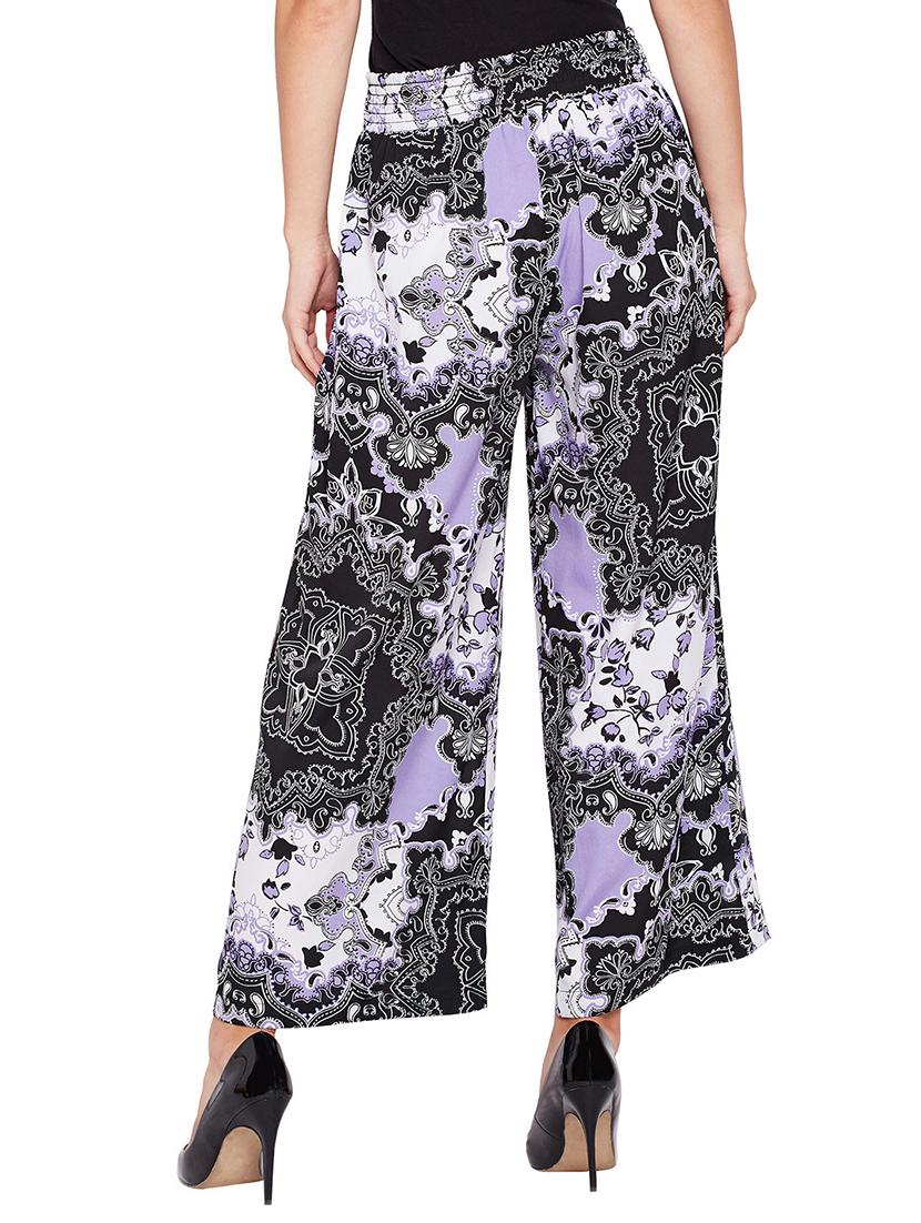 smocked waist flared palazzo - 15748831 - Zoom Image - 3