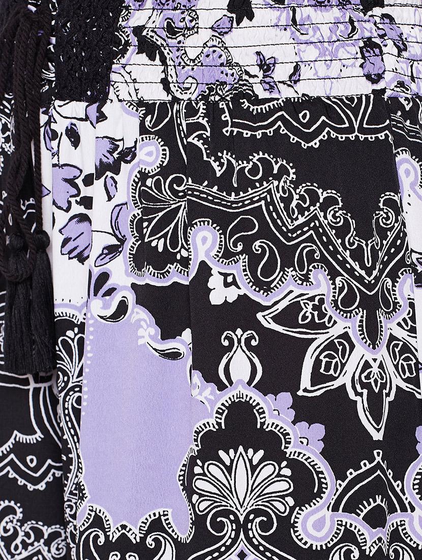 smocked waist flared palazzo - 15748831 - Zoom Image - 4