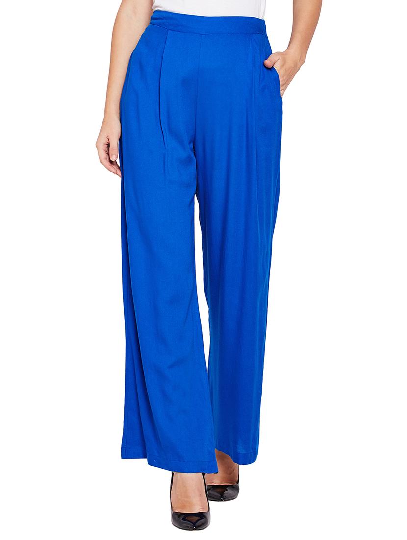 elasticated waist flared palazzo - 15748833 - Zoom Image - 1