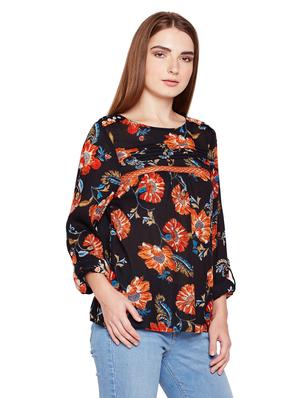 lace insert floral tunic - 15750568 - Standard Image - 2