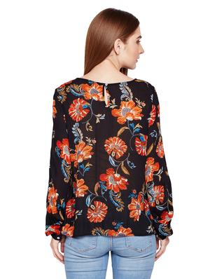 lace insert floral tunic - 15750568 - Standard Image - 3