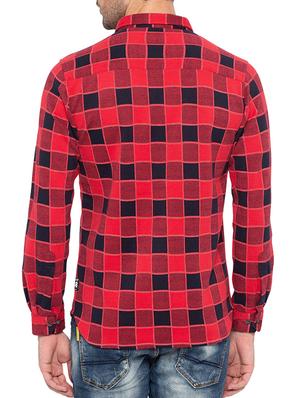 red checkered casual shirt - 15750652 - Standard Image - 3