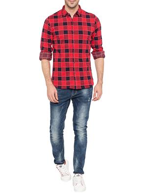 red checkered casual shirt - 15750652 - Standard Image - 4