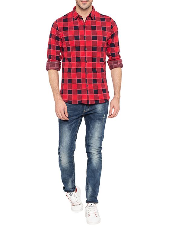 red checkered casual shirt - 15750652 - Zoom Image - 4