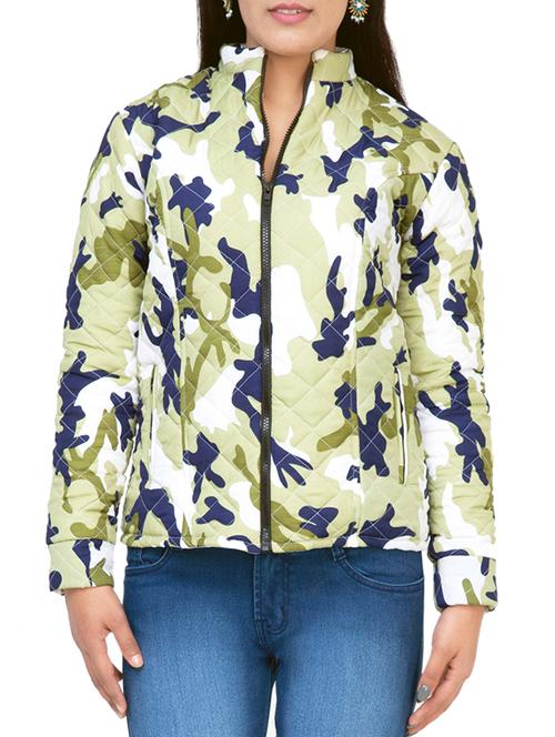 camouflage print quilted jacket - 15751258 - Standard Image - 1