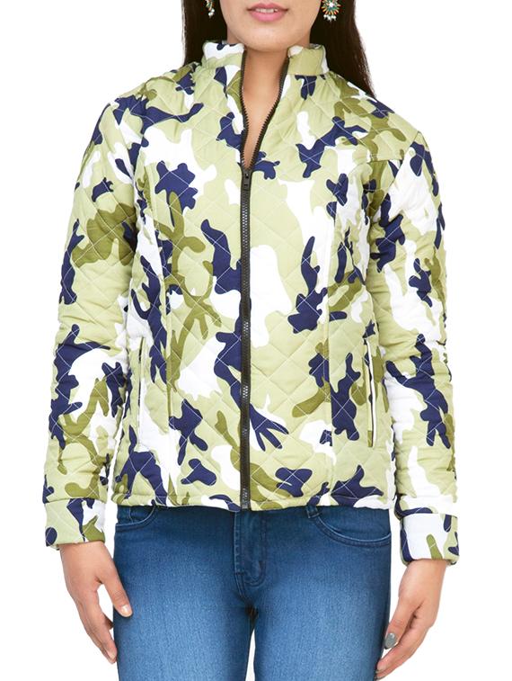 camouflage print quilted jacket - 15751258 - Zoom Image - 1
