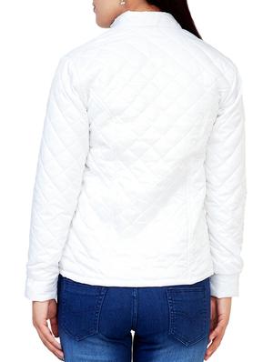 contrast zipper quilted jacket - 15751263 - Standard Image - 3