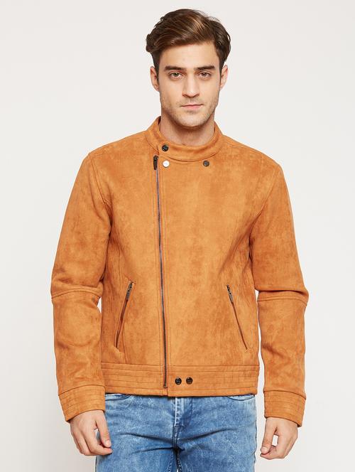 brown leather biker jacket - 15754410 - Very Small Image - 1