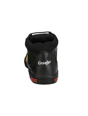 black leatherette sport shoes - 15755364 - Standard Image - 3