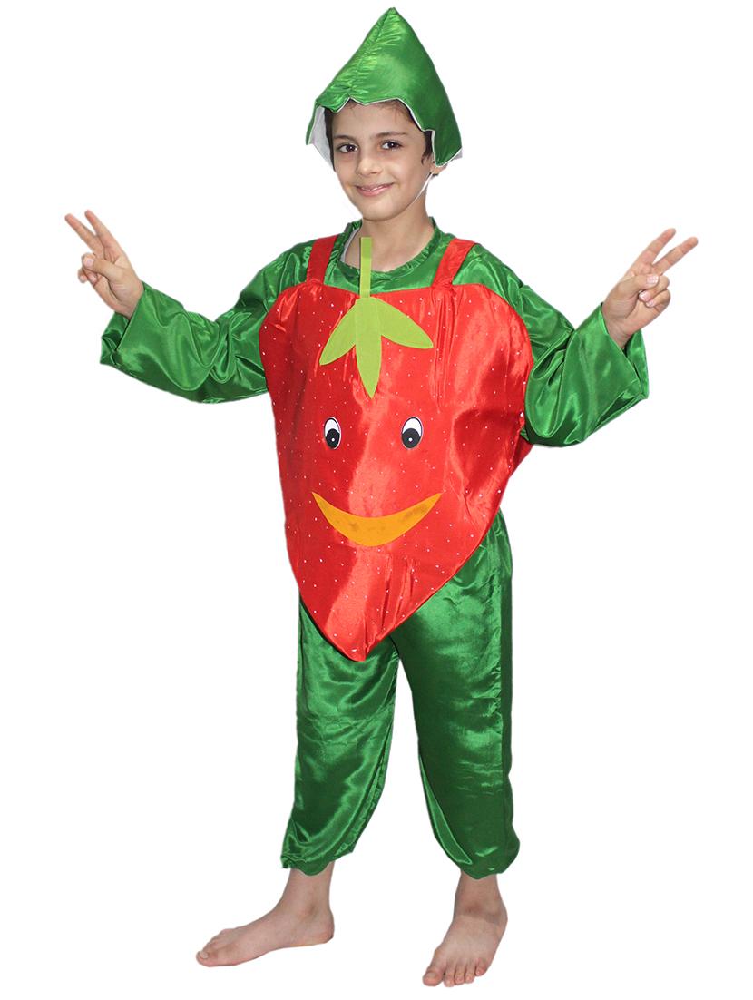 red polyester strawberry costume - 15755571 - Zoom Image - 2