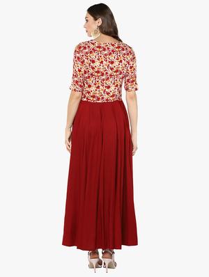 printed flared kurta - 15755834 - Standard Image - 3