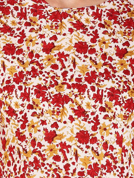 printed flared kurta - 15755834 - Zoom Image - 4