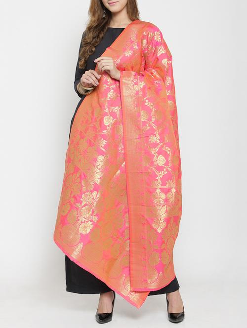 self-design banarasi dupatta - 15755865 - Standard Image - 1