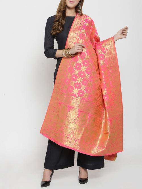 self-design banarasi dupatta - 15755868 - Standard Image - 1