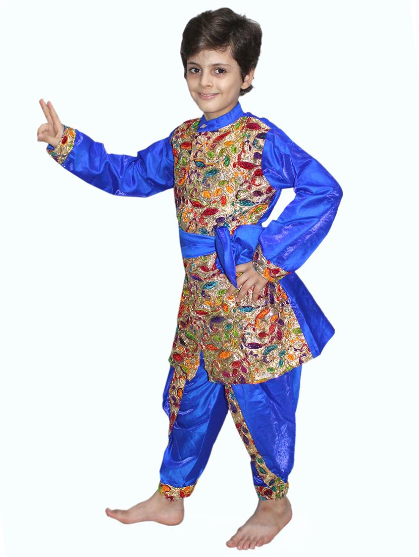 blue polyester gujarati costume - 15756206 - Zoom Image - 2