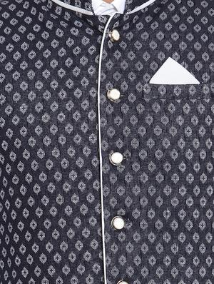 navy blue cotton nehru jacket - 15757381 - Standard Image - 5