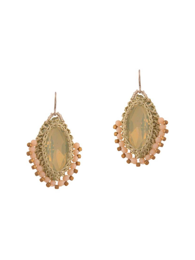 brown pink tone drop earrings - 15757745 - Zoom Image - 1