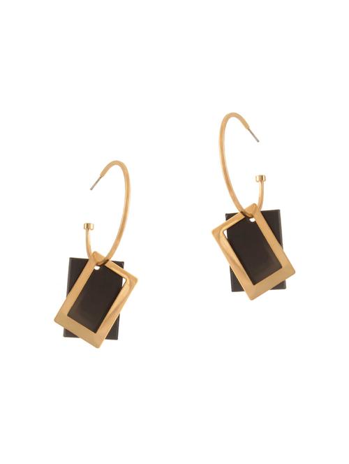black metal drop earring - 15757801 - Standard Image - 1