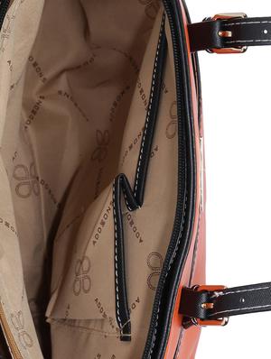 orange leatherette (pu) regular handbag - 15759190 - Standard Image - 3
