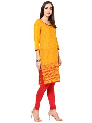 straight printed kurta - 15759208 - Standard Image - 2
