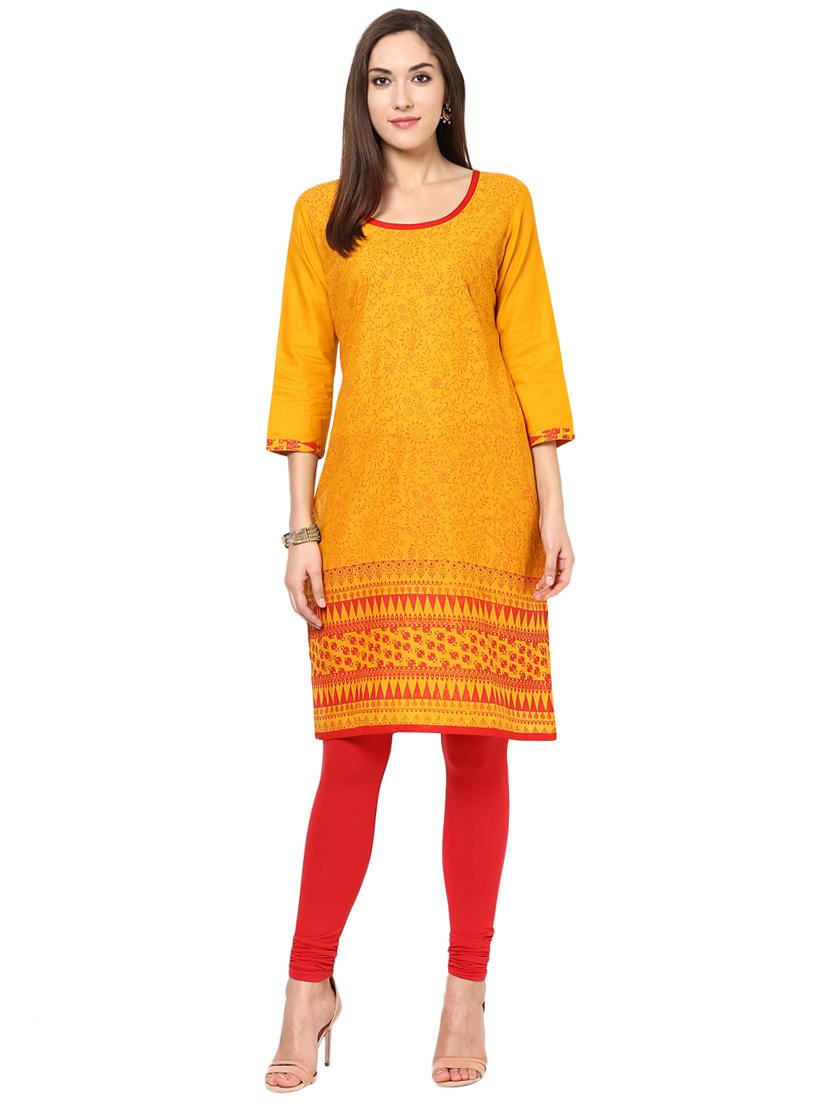 straight printed kurta - 15759208 - Zoom Image - 1
