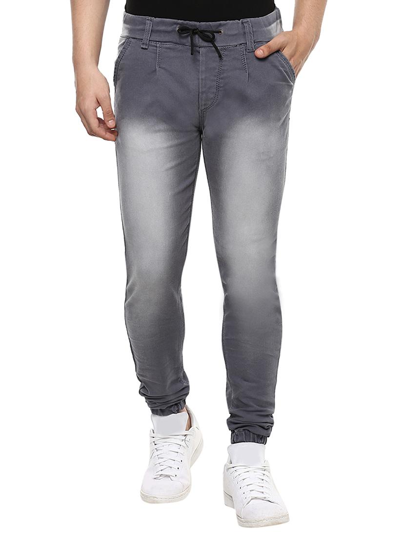 grey cotton blend jogger - 15759215 - Zoom Image - 1