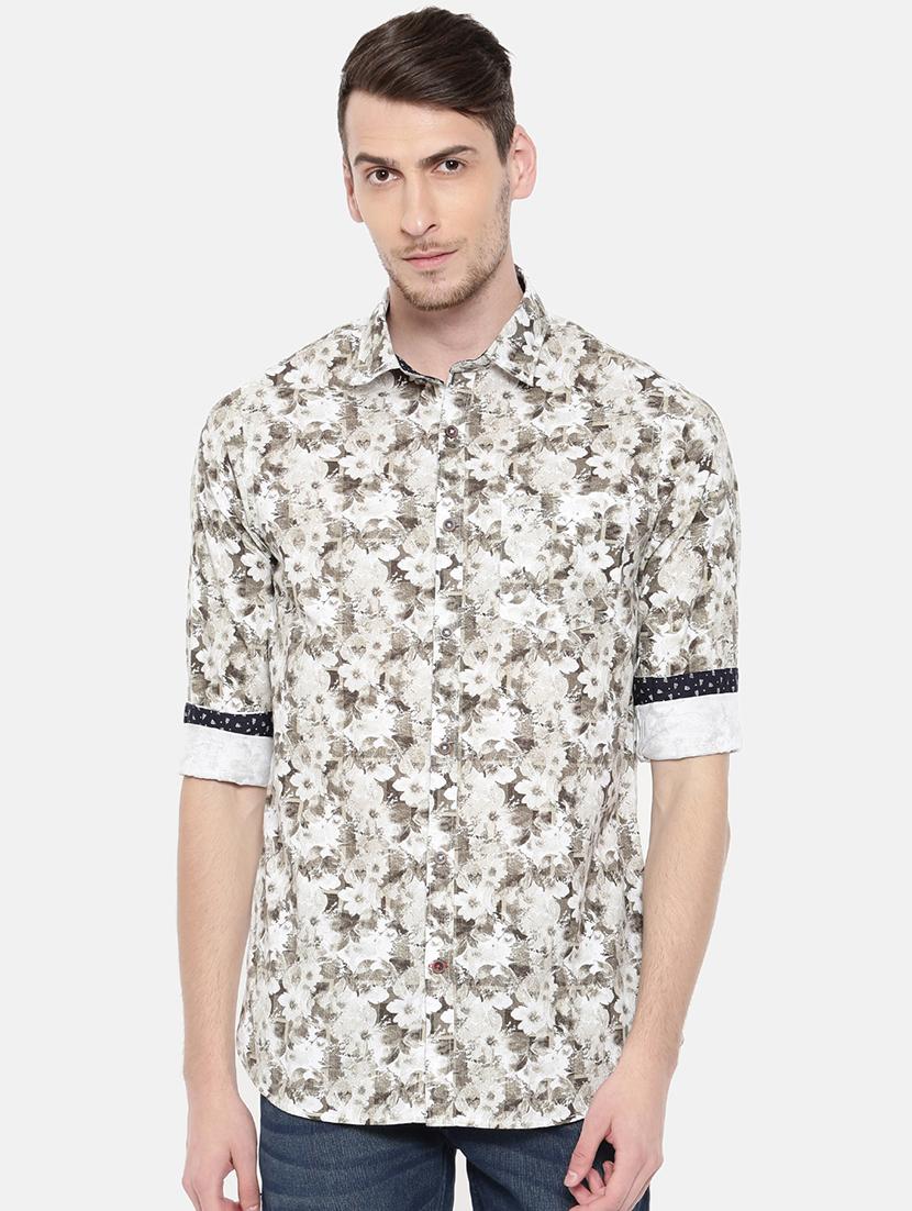 white floral printed casual shirt - 15759255 - Zoom Image - 1