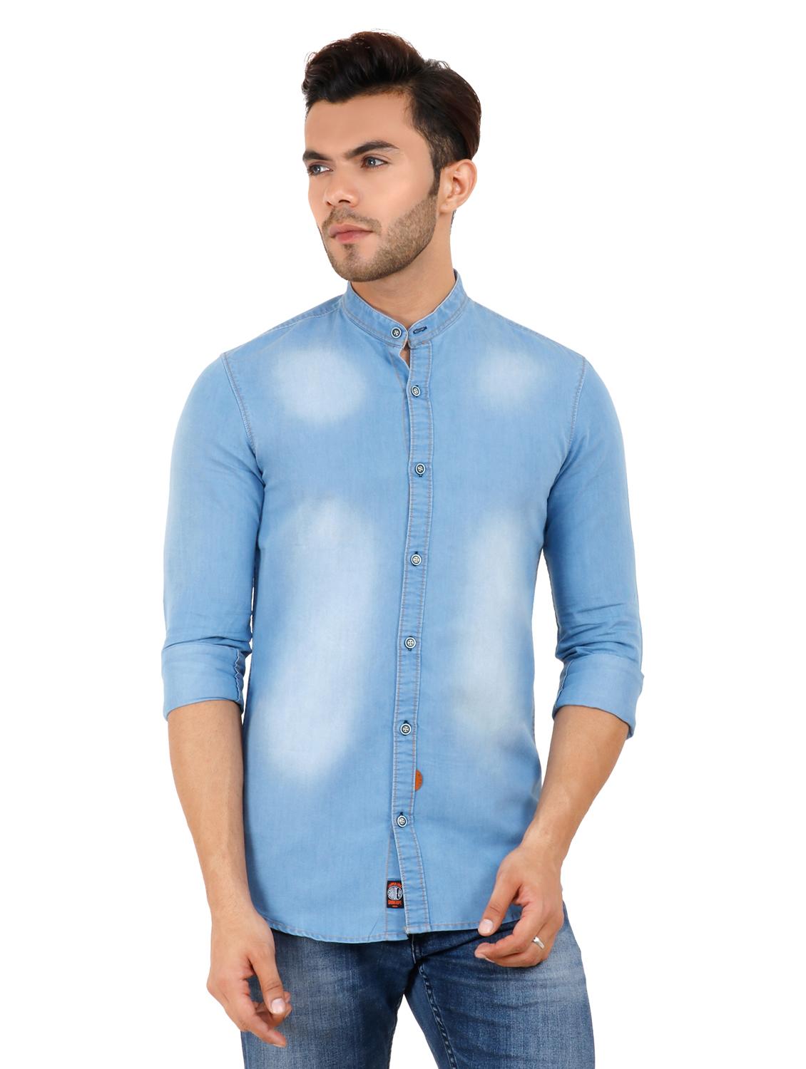 blue faded casual shirt - 15760325 - Zoom Image - 1