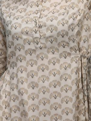 block print flared maxi dress - 15760340 - Standard Image - 4